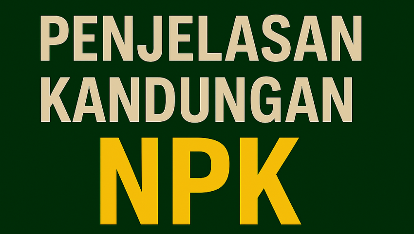 Penjelasan kandungan Pada NPK Agrosawit